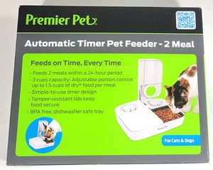 Premier Pet Automatischer Timer Haustier Futternapf Portionssteuerung 2 Mahlzeiten 24 Stunden - Bild 1 von 11