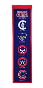 Chicago Cubs 8x32 Licensed Heritage Logo Banner - Picture 1 of 1