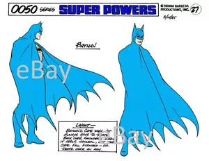 Super Powers BATMAN CAPE MODEL SHEET A PRINT Hanna Barbera - Picture 1 of 1