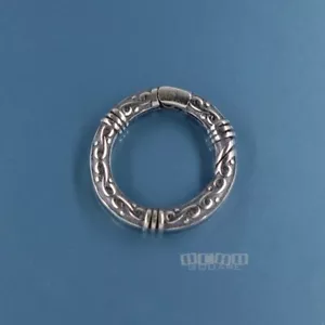 Sterling Silber Schnörkel Rund Donut Ring Glieder Verbinder Verschluss / Verkürzer #44052 - Bild 1 von 4