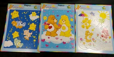 ВИНТАЖНЫЙ лот Rose Art Care Bears 25 шт. поднос пазлы 2003 полный изящный ** - Изображение 1 из 4