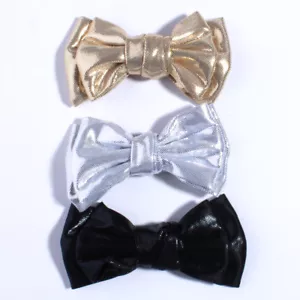 20PCS 9.5CM New Sparkling Leather Hair Bow For Hair Clips - Picture 1 of 6