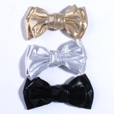 20PCS 9.5CM New Sparkling Leather Hair Bow For Hair Clips  - Image 1 of 4