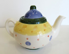Vintage Porcelain Hand Painted Colorful Dotted Teapot Concorde Collection