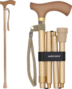 Switch Sticks Walking Cane for Men or Women, Foldable and Adjustable from 32-37 - Picture 1 of 12