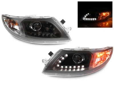 IC CE SCHOOL BUS 2005-2015 BLACK PROJECTOR LED HEADLIGHTS HEAD LIGHTS LAMPS PAIR - Image 1 of 4