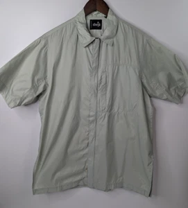 Vintage Levis Silver Tab Nylon Shirt Men’s Medium Full Zip Gray Green Pocket Y2K - Picture 1 of 11