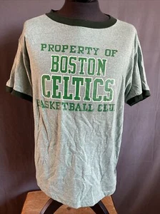 Vintage Anvil T Shirt Ringer Property of Boston Celtics Made in USA XL 50/50 - Picture 1 of 10