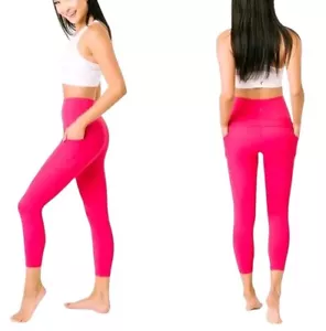 Zyia Active Damen Light n Tight High-Rise Capri Leggings Größe 6/8 Party Pink. - Bild 1 von 7