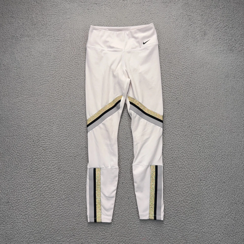 Nike One Icon Leggings Pantalones Pequeños Gris Rosa 24x24 Gimnasio Atletismo Yoga Elástico Foto 1 de 4