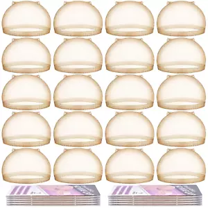 HD Wig Cap or Women, 20 Pcs Transparent Wig Cap for Lace Front Ultra Thin, Nude - Picture 1 of 12