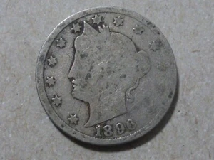 1896 5C Liberty Head Nickel, Antique U.S. Coinage, Free Shipping - Picture 1 of 2