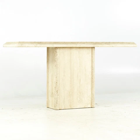 Mid Century Travertine Console Table Cover