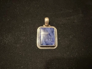 Blauer Lapis Sterling Silber Anhänger Vintage - Bild 1 von 2