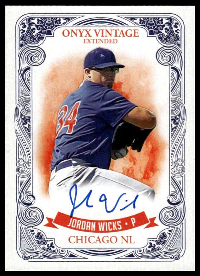2021 Onyx Vintage Extended #EAWI Jordan Wicks Blue Signatures - Image 1 of 2