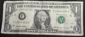 1999 Atlanta $1 Bill Dated 1904 Double 55’s Fancy Ladder Note - Picture 1 of 2