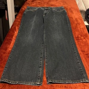 Perry Ellis Jeans Mens 36x30 Blue Denim Relaxed Fit Straight Leg Classic Casual - Picture 1 of 6