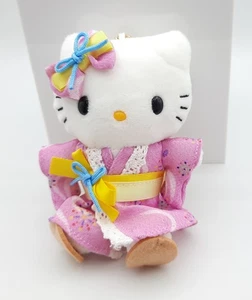 Sanrio Hello Kitty Mimmy yukata clip keychain plush 4" mascot kimono - Picture 1 of 3