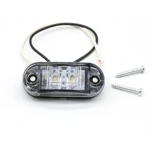 4pcs LED Side Marker Light White Lamp 12V-24V DC Car Truck Van Trailer Boat Side - Picture 1 of 42