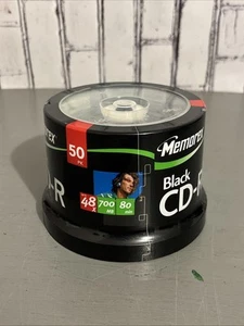 Memorex Recordable CD-R Black 700MB 80 Minute 50 Pack - New Factory Sealed - Picture 1 of 5