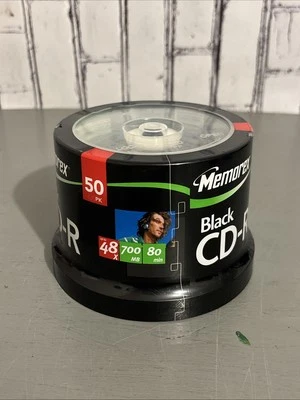 Memorex Recordable CD-R Black 700MB 80 Minute 50 Pack - New Factory Sealed - Image 1 of 4