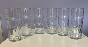 Vintage Libbey Bambus Bash Tiki Klar Tumbler Gläser 6er Set - 6 3/4"H - Bild 1 von 19