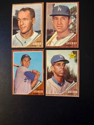 Lote de 4 béisbol Topps 1962 diferentes TODOS LOS TRADGERS Y TODOS MUY ALTOS GRADOS Nm-Mt Foto 1 de 2