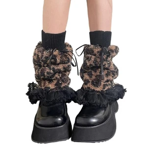 Faux Furs Leg Warmer,Warm Winter Fuzzy Leg Warmer Boot Cuffs Cover for Womens - Picture 1 of 8