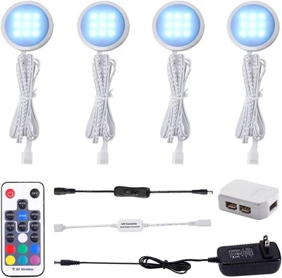 AIBOO RGB Color Changing LED Under Cabinet Lights Kit, Aluminum Slim Rgb 4  - Image 1 of 4