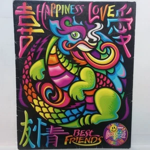 FLAWED RARE 90s VINTAGE LISA FRANK DRAGON DREAM WRITERS UNPUNCHED FOLDER RAINBOW - Picture 1 of 11