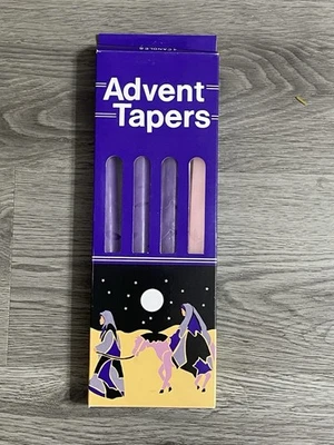 "Paquete de 4 velas cónicas de Adviento-3 velas púrpuras y 1 rosa de 10"" pulgadas" Foto 1 de 4