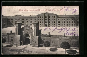 Ansichtskarte Neu-Ulm, Kaserne des 12. bayr. Inf.-Regt. Prinz Arnulf 1912  - Picture 1 of 2