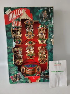 Mr. Christmas Holiday Carousel 6 cavalli 21 canti luci musica scatola originale 1992 - Foto 1 di 12