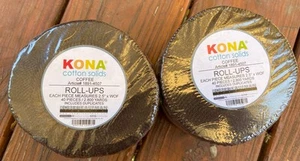 (2)Robert Kaufman Kona Cotton Solids Jelly Roll Ups 2 1/2 Strips “Coffee” Brown - Picture 1 of 4