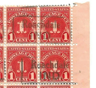 Scott #J80 Postage Due Partial Blocks 189 Stamps 1 Cent Roachdale Indiana 1931? - Image 1 of 4