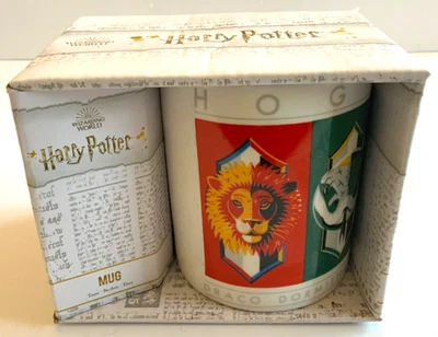 New Harry Potter Hogwarts House Crests Ceramic Mug Wizarding  Boxed Paladone - Image 1 of 3