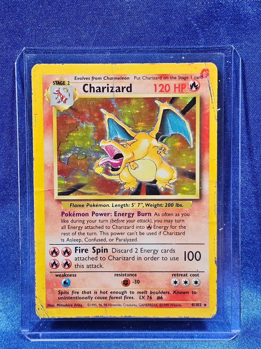 ポケモンカード　リザードン　base set 1999 4/102 1ed 買取】ポケモンカード 英語版 リザードン Charizard 4/102
