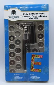 Walnuss Hohl Ton Extruder Set 20 einzigartige Scheiben Tragetasche NEU - Bild 1 von 8