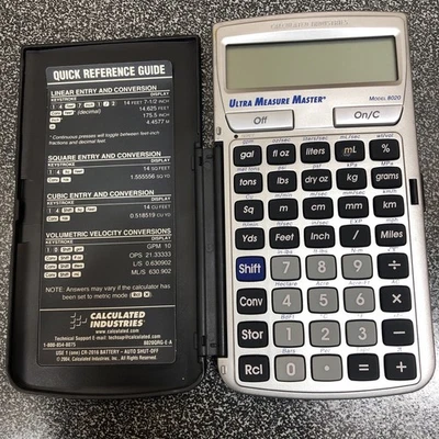 Calculated Ultra Measure Master 8020 Calculator With Reference Guide - Image 1 of 4