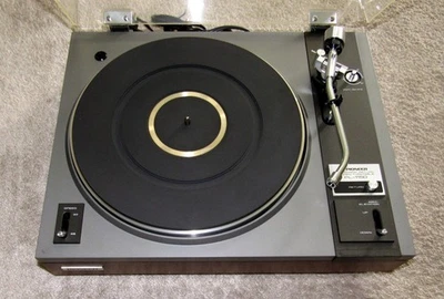 Pioneer PL-115D Turntable - Functional - Cracked/Cloudy Dust Cover, No Headshell - Image 1 of 4