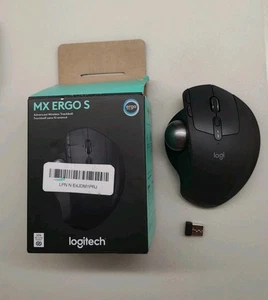 Logitech MX Ergo S Advanced Wireless Trackball Ergonomic Mouse w/ Bolt Dongle - Picture 1 of 7