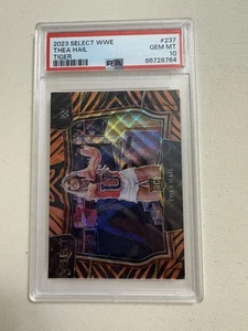 2023 Panini Select WWE Ringside Tiger Prizm Thea Hail 237 Rookie RC PSA 10 Pop 1 - Picture 1 of 3