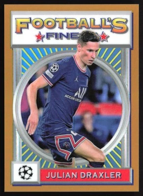 2021-22 Topps Finest Flashbacks UCL #2 Julian Draxler Gold Refractor - Image 1 of 2