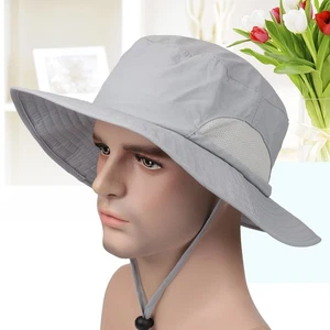  Cappello da Sole Esterno a Tesa Larga Asciugatura Rapida Protezione Solare Cappello da Pesca Esterno - Foto 1 di 12