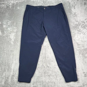 Primo Hose Herren 36 kurz blau Tapered Golf Performance Stretch Ankle Zip Jogger - Bild 1 von 18