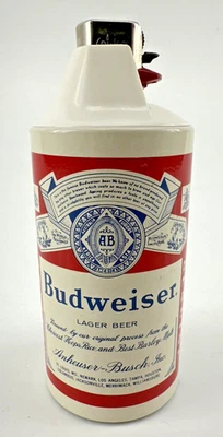 Vintage Mini BUDWEISER Beer Can Lighter Holder, Cricket Gillette Bar Decor - Image 1 of 4