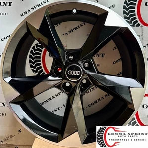 4 CERCHI IN LEGA ORIGINALI RAGGIO 19 AUDI Q3 NERO LUCIDO DIAMANTATO - Foto 1 di 11
