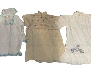 Vestidos y blusa campesina vintage rumana bordada a mano para niños talla S-M - Imagen 1 de 7