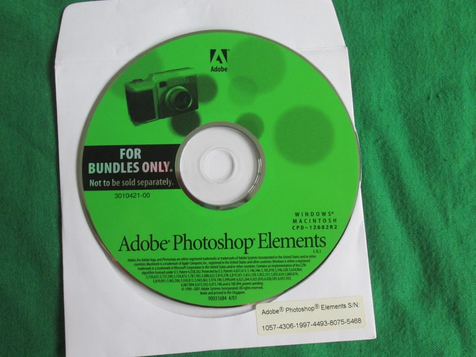 ADOBE PHOTOSHOP ELEMENTS 1.0.1  - 2001 - FOR WIN / APPLE MAC - L2 - Image 1 of 1