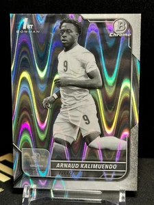 2022 Topps Bowman Chrome Arnaud Kalimuendo Atomic Refractor 1st Bowman Rare - Picture 1 of 2
